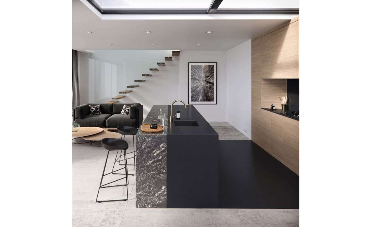 Plan de travail Moack Black en Granit Sensa