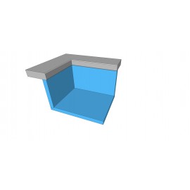 Évier sur mesure rectangulaire dans la matière