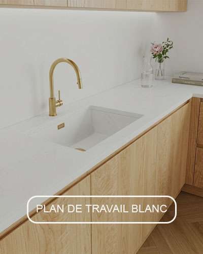 Plan de travail blanc