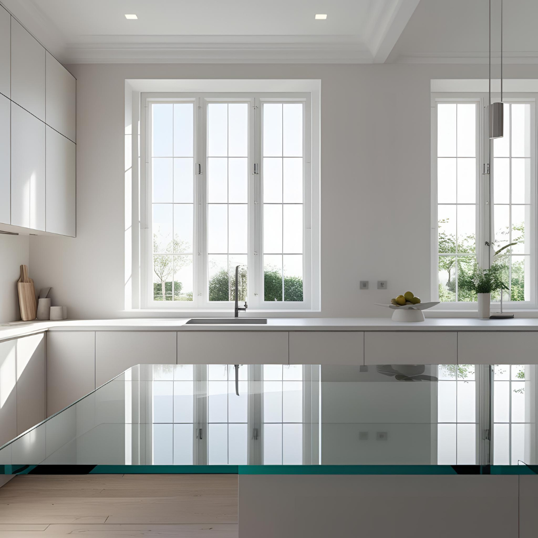 Plan de travail en verre : avantages et inconvénients